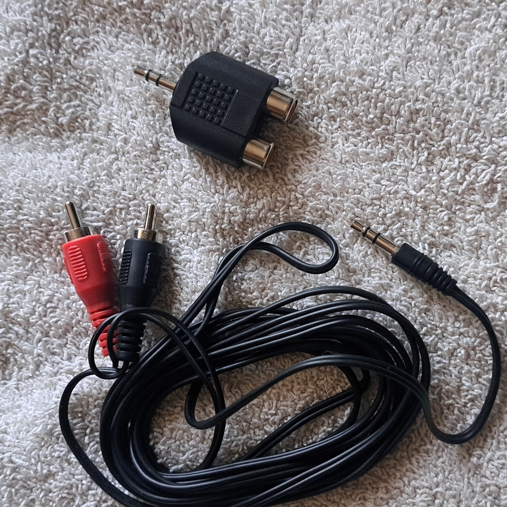 Audio Cable and Adapter Set - Black and Red